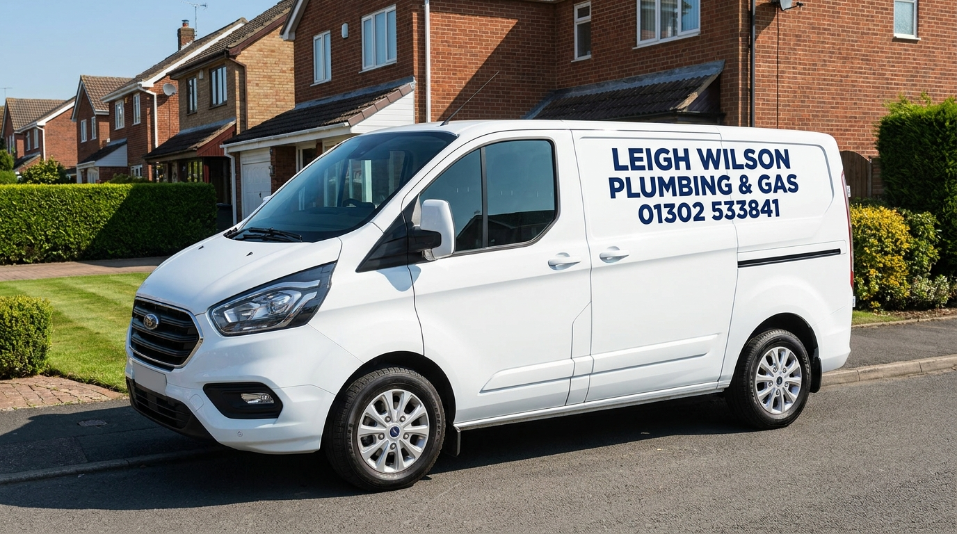 Leigh Wilson Plumbing and Gas branded work van